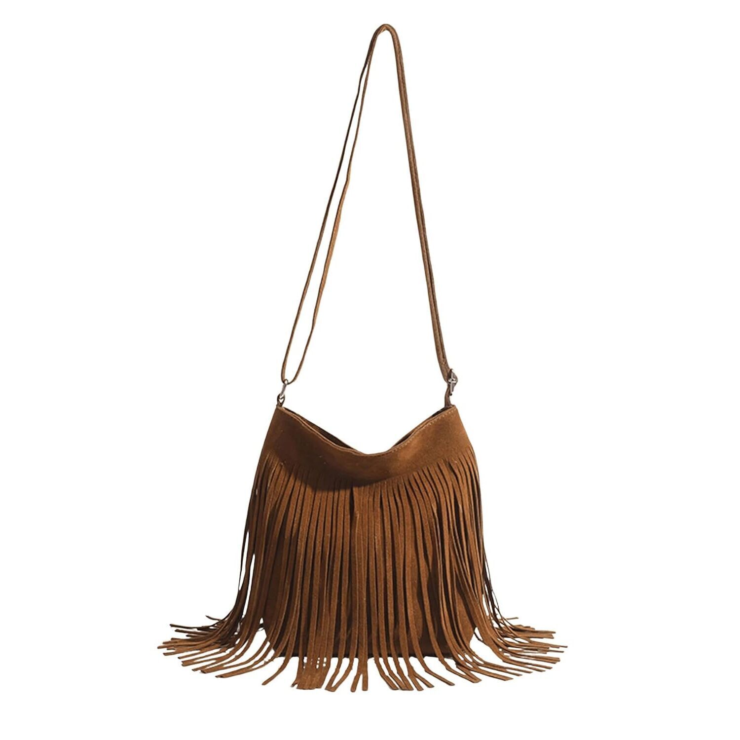 Women's Fringe Bags Adjustable Strap Tassel Crossbody Bags Hippie